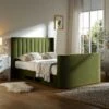 Wilton Moss Green Velvet Ottoman TV Bed