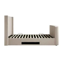 Wilton Warm Stone Fabric Ottoman TV Bed -Best Furniture Shop JAH 015 SAND FAB WB6