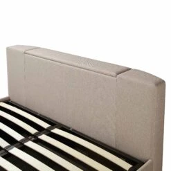 Wilton Warm Stone Fabric Ottoman TV Bed -Best Furniture Shop JAH 015 SAND FAB detail2
