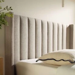 Wilton Warm Stone Fabric Ottoman TV Bed -Best Furniture Shop JAH 015 SAND FAB scene4