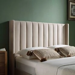 Wilton Champagne Velvet Ottoman TV Bed -Best Furniture Shop JAH 015 STONE VEL scene4