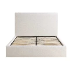 Hampstead Ecru Boucle Curved Bed 17 Hampstead Ecru Boucle Curved Bed -Best Furniture Shop JAH 016 ECRU BOU bedonly WB2