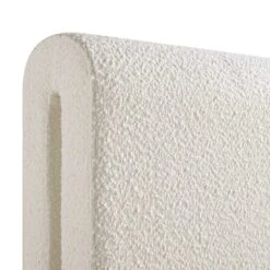Hampstead Ecru Boucle Curved Bed 22 Hampstead Ecru Boucle Curved Bed -Best Furniture Shop JAH 016 ECRU BOU bedonly detail1