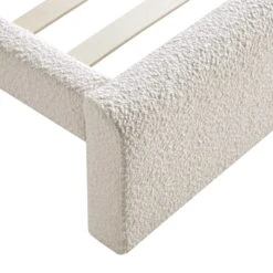 Hampstead Ecru Boucle Curved Bed 23 Hampstead Ecru Boucle Curved Bed -Best Furniture Shop JAH 016 ECRU BOU bedonly detail2