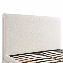 Hampstead Ecru Boucle Curved Bed 21 Hampstead Ecru Boucle Curved Bed -Best Furniture Shop JAH 016 ECRU BOU bedonly detail3
