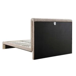 Hampstead Taupe Boucle Curved Bed -Best Furniture Shop JAH 016 TAUPE BOU WB4