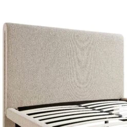 Hampstead Taupe Boucle Curved Bed -Best Furniture Shop JAH 016 TAUPE BOU detail1