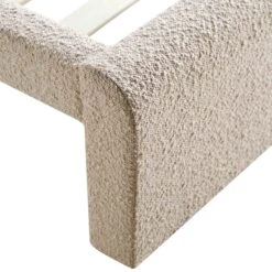 Hampstead Taupe Boucle Curved Bed -Best Furniture Shop JAH 016 TAUPE BOU detail3