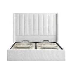 Wilton White Boucle Ottoman Storage Bed 20 Wilton White Boucle Ottoman Storage Bed -Best Furniture Shop JAH 017 ECRU BOU WB1