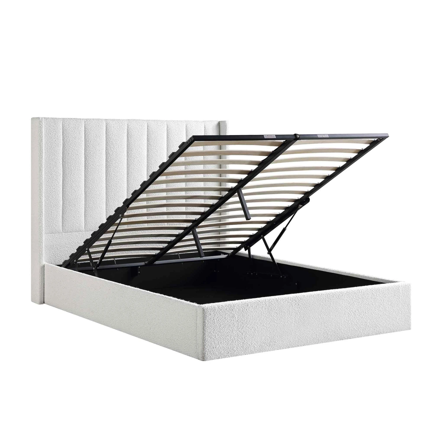 Wilton White Boucle Ottoman Storage Bed 9 Wilton White Boucle Ottoman Storage Bed - Image 9