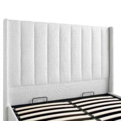 Wilton White Boucle Ottoman Storage Bed 18 Wilton White Boucle Ottoman Storage Bed -Best Furniture Shop JAH 017 ECRU BOU detail1