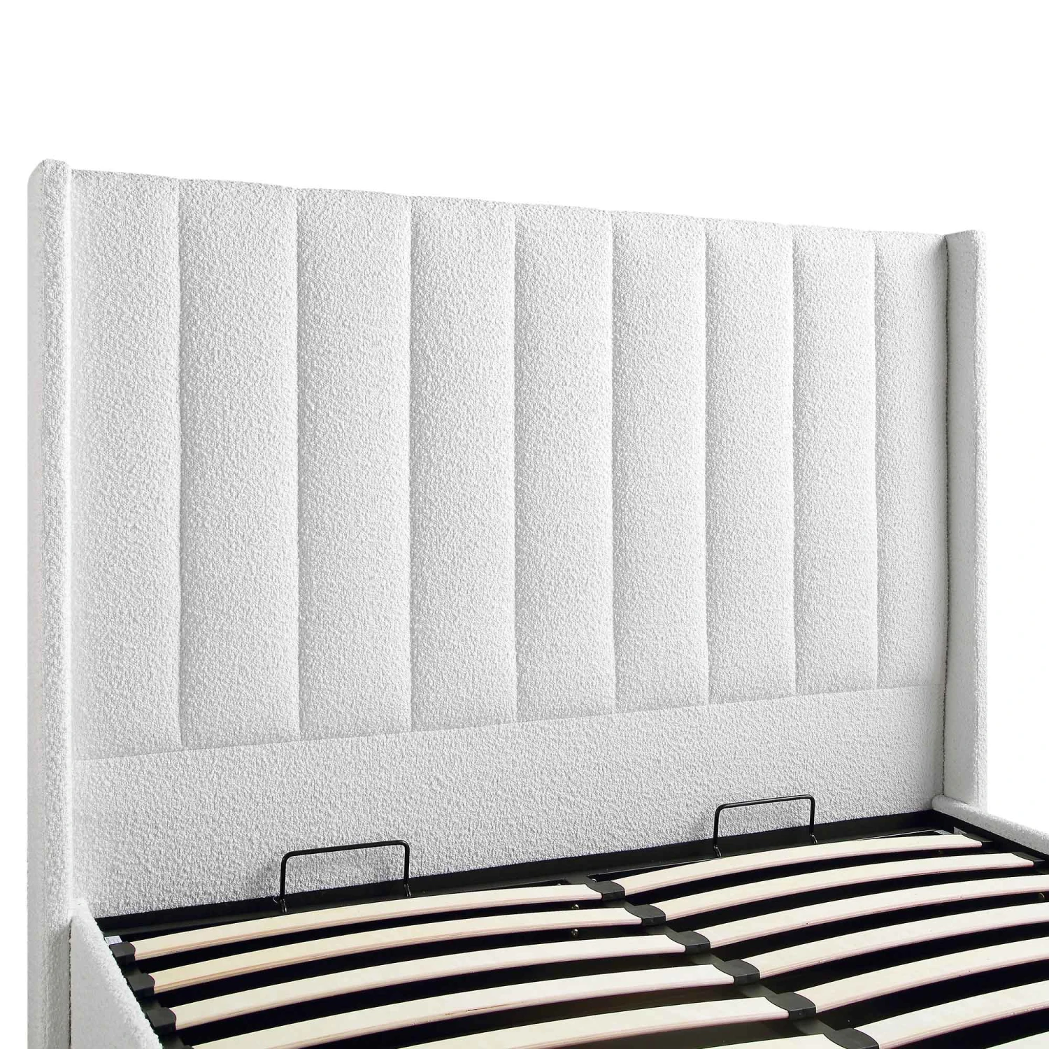 Wilton White Boucle Ottoman Storage Bed 5 Wilton White Boucle Ottoman Storage Bed - Image 5