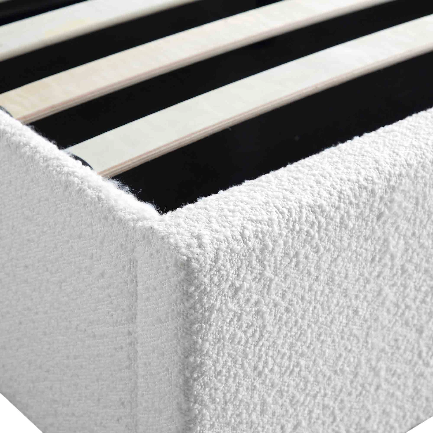 Wilton White Boucle Ottoman Storage Bed 14 Wilton White Boucle Ottoman Storage Bed - Image 14