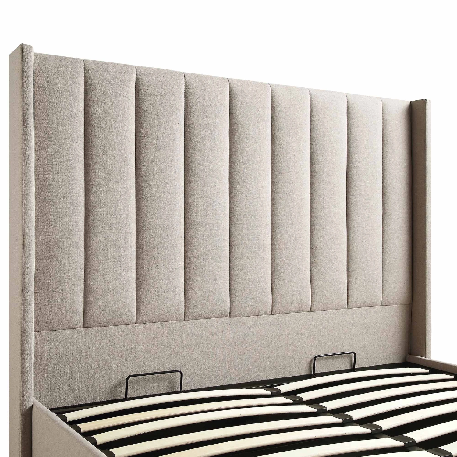 Wilton Warm Stone Fabric Ottoman Storage Bed 11 Wilton Warm Stone Fabric Ottoman Storage Bed - Image 11