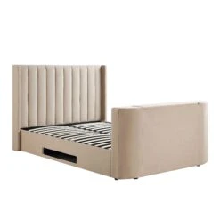 Wilton Champagne Velvet Ottoman TV Bed -Best Furniture Shop JAH 017 STONE VEL WB2 03f9e428 1444 40b4 b600 9279771d863a