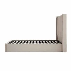 Wilton Champagne Velvet Ottoman Storage Bed -Best Furniture Shop JAH 017 STONE VEL WB5