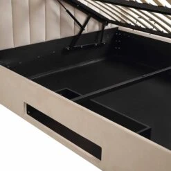 Wilton Champagne Velvet Ottoman TV Bed -Best Furniture Shop JAH 017 STONE VEL detail2 1aa1d331 96b9 4546 aebc 368fd1aadfb2