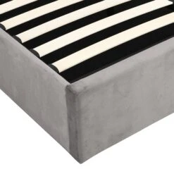 Hartwell Upholstered Ottoman Storage Bed With Nailhead Trim Headboard (Grey Velvet) -Best Furniture Shop JAH 02 GREYVEL detail3