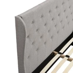 Weston Buttoned Wing Back Upholstered 2-Drawer Storage Bed (Grey Fabric) 18 Weston Buttoned Wing Back Upholstered 2-Drawer Storage Bed (Grey Fabric) -Best Furniture Shop JAH 03 GREYFAB detail1