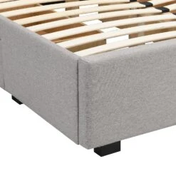 Weston Buttoned Wing Back Upholstered 2-Drawer Storage Bed (Grey Fabric) 21 Weston Buttoned Wing Back Upholstered 2-Drawer Storage Bed (Grey Fabric) -Best Furniture Shop JAH 03 GREYFAB detail4
