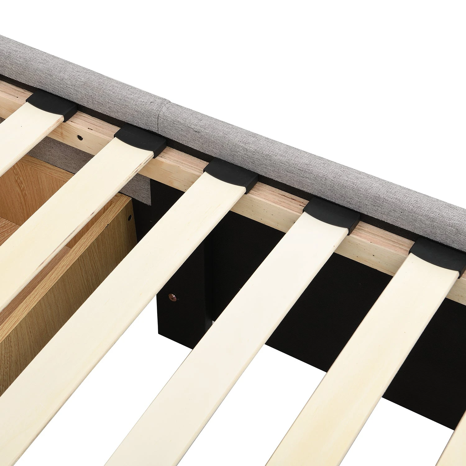 Weston Buttoned Wing Back Upholstered 2-Drawer Storage Bed (Grey Fabric) 11 Weston Buttoned Wing Back Upholstered 2-Drawer Storage Bed (Grey Fabric) - Image 11