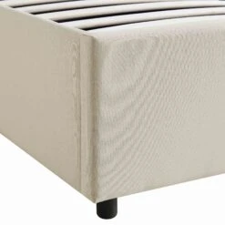 Pimlico End Opening Ottoman Storage Bed Frame With Muti-colour LED Headboard (Beige Fabric) -Best Furniture Shop JAH 05 BEIGEFAB detail3
