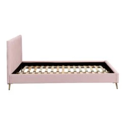 Sylvie Velvet Upholstered Bed Frame With Golden Chrome Legs, Pink Velvet 16 Sylvie Velvet Upholstered Bed Frame With Golden Chrome Legs, Pink Velvet -Best Furniture Shop JAH 06 PINKVEL 5
