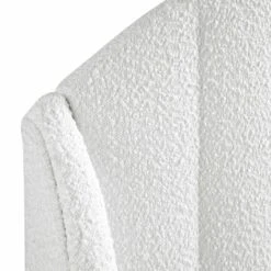 Eleanor White Boucle Upholstered Bed Frame With Domed Headboard 23 Eleanor White Boucle Upholstered Bed Frame With Domed Headboard -Best Furniture Shop JAH 08 ECRU BOU detail2