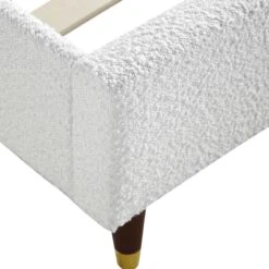 Eleanor White Boucle Upholstered Bed Frame With Domed Headboard 24 Eleanor White Boucle Upholstered Bed Frame With Domed Headboard -Best Furniture Shop JAH 08 ECRU BOU detail3