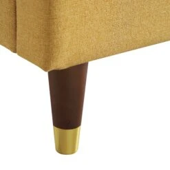 Eleanor Sunflower Yellow Fabric Upholstered Bed Frame With Domed Headboard 26 Eleanor Sunflower Yellow Fabric Upholstered Bed Frame With Domed Headboard -Best Furniture Shop JAH 08 SUN FAB detail3