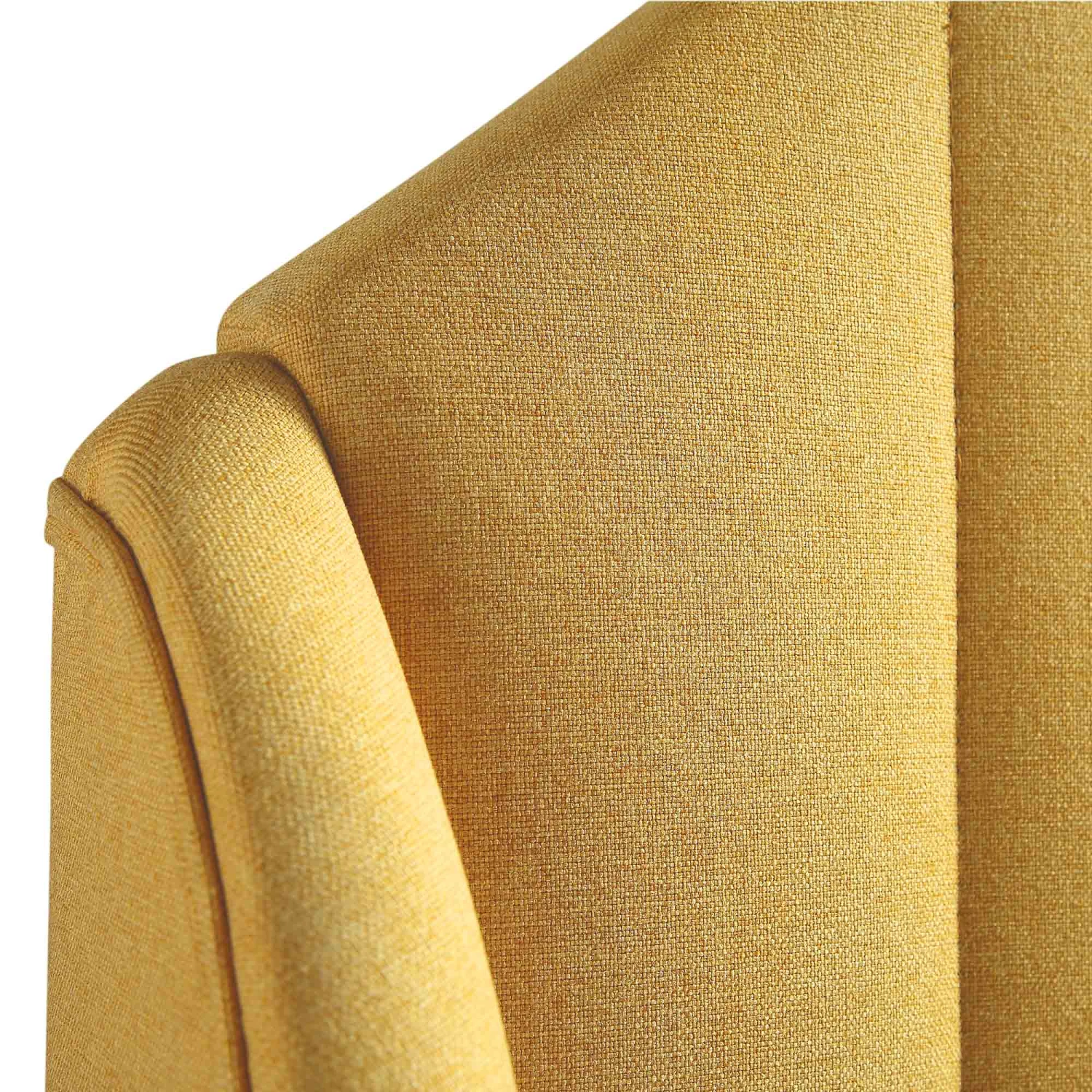 Eleanor Sunflower Yellow Fabric Upholstered Bed Frame With Domed Headboard 12 Eleanor Sunflower Yellow Fabric Upholstered Bed Frame With Domed Headboard - Image 12