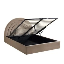 Archer Mink Velvet Ottoman Storage Bed -Best Furniture Shop JAH 09 MINKVEL WB3