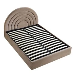 Archer Mink Velvet Ottoman Storage Bed -Best Furniture Shop JAH 09 MINKVEL WB4