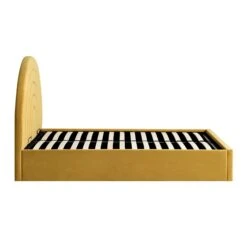 Archer Mustard Yellow Velvet Ottoman Storage Bed -Best Furniture Shop JAH 09 MUSTVEL WB5