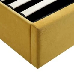 Archer Mustard Yellow Velvet Ottoman Storage Bed -Best Furniture Shop JAH 09 MUSTVEL detail4