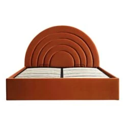 Archer Rust Velvet Ottoman Storage Bed -Best Furniture Shop JAH 09 RUSTVEL WB2