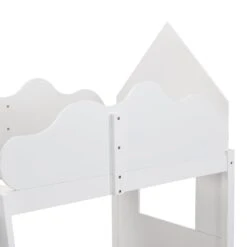 Newton White Solid Wood Kid's Treehouse Bunk Bed -Best Furniture Shop JIN 019 WHITE detail1
