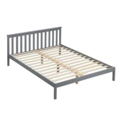 Linnelle Solid Wood Bed Frame In Grey 10 Linnelle Solid Wood Bed Frame In Grey -Best Furniture Shop JIN 02 GREY 3