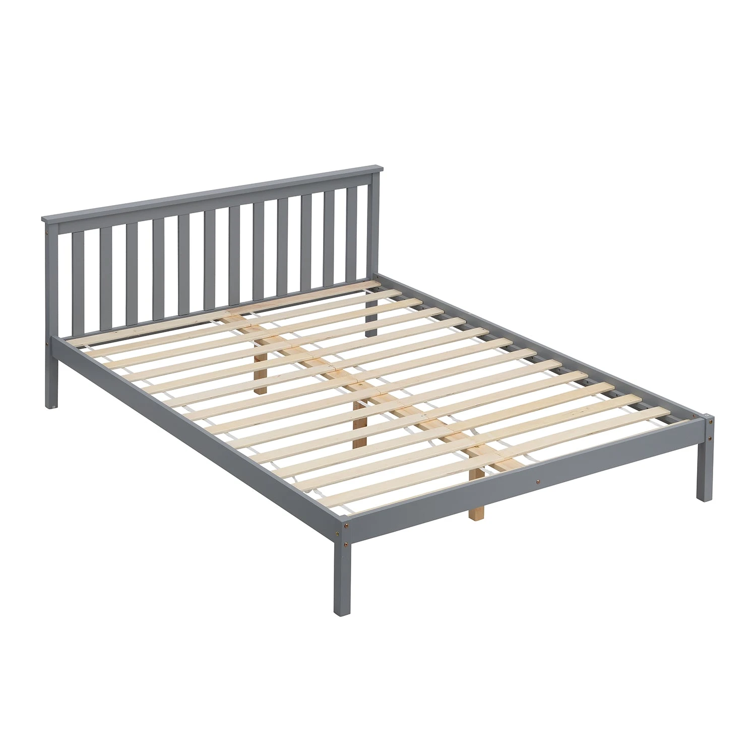 Linnelle Solid Wood Bed Frame In Grey 3 Linnelle Solid Wood Bed Frame In Grey - Image 3