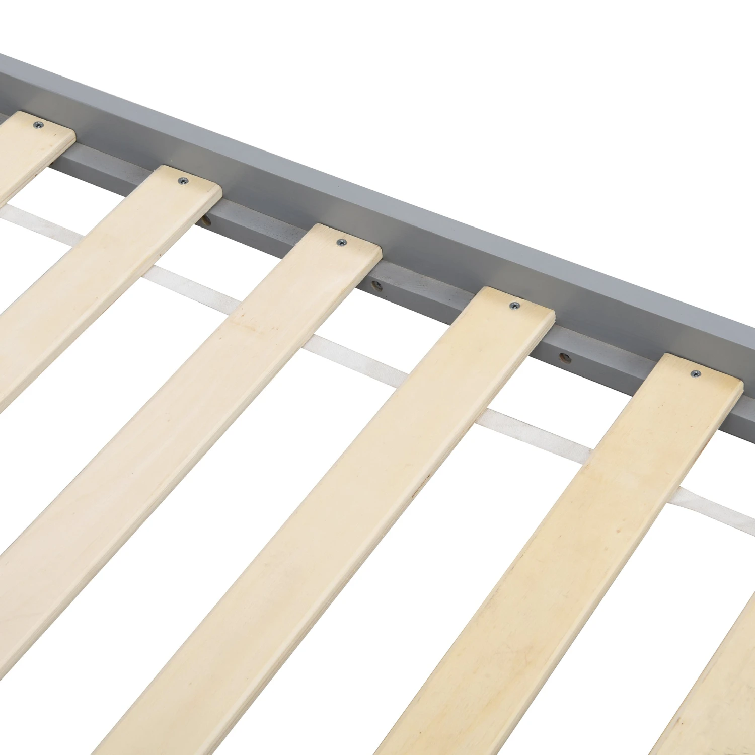 Linnelle Solid Wood Bed Frame In Grey 7 Linnelle Solid Wood Bed Frame In Grey - Image 7