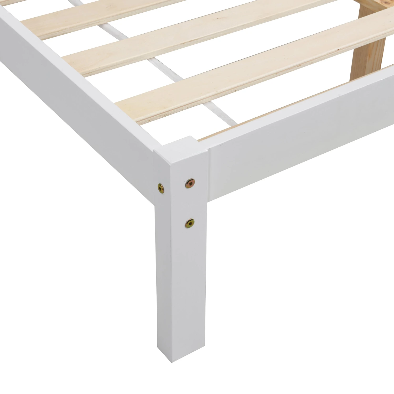 Elgin Wooden Bed Frame With Shelf Headboard 11 Elgin Wooden Bed Frame With Shelf Headboard - Image 11
