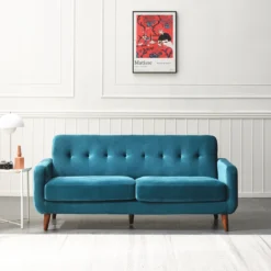 Clarence Sofa Range In Teal Blue Velvet 18 Clarence Sofa Range In Teal Blue Velvet -Best Furniture Shop LVSF 06 BLUEVEL 3ST 1 7d1853b4 f52d 4b28 9005 9339fea21e33