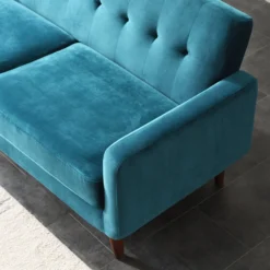 Clarence Sofa Range In Teal Blue Velvet 28 Clarence Sofa Range In Teal Blue Velvet -Best Furniture Shop LVSF 06 BLUEVEL detail3 ad67af7b bc2d 4bc6 a6cf d0a3623c05eb