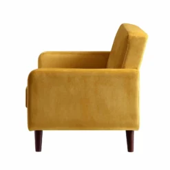 Clarence 2-Seater Sofa In Mustard Yellow Velvet 17 Clarence 2-Seater Sofa In Mustard Yellow Velvet -Best Furniture Shop LVSF 06 MUSTARDVEL 2ST WB4