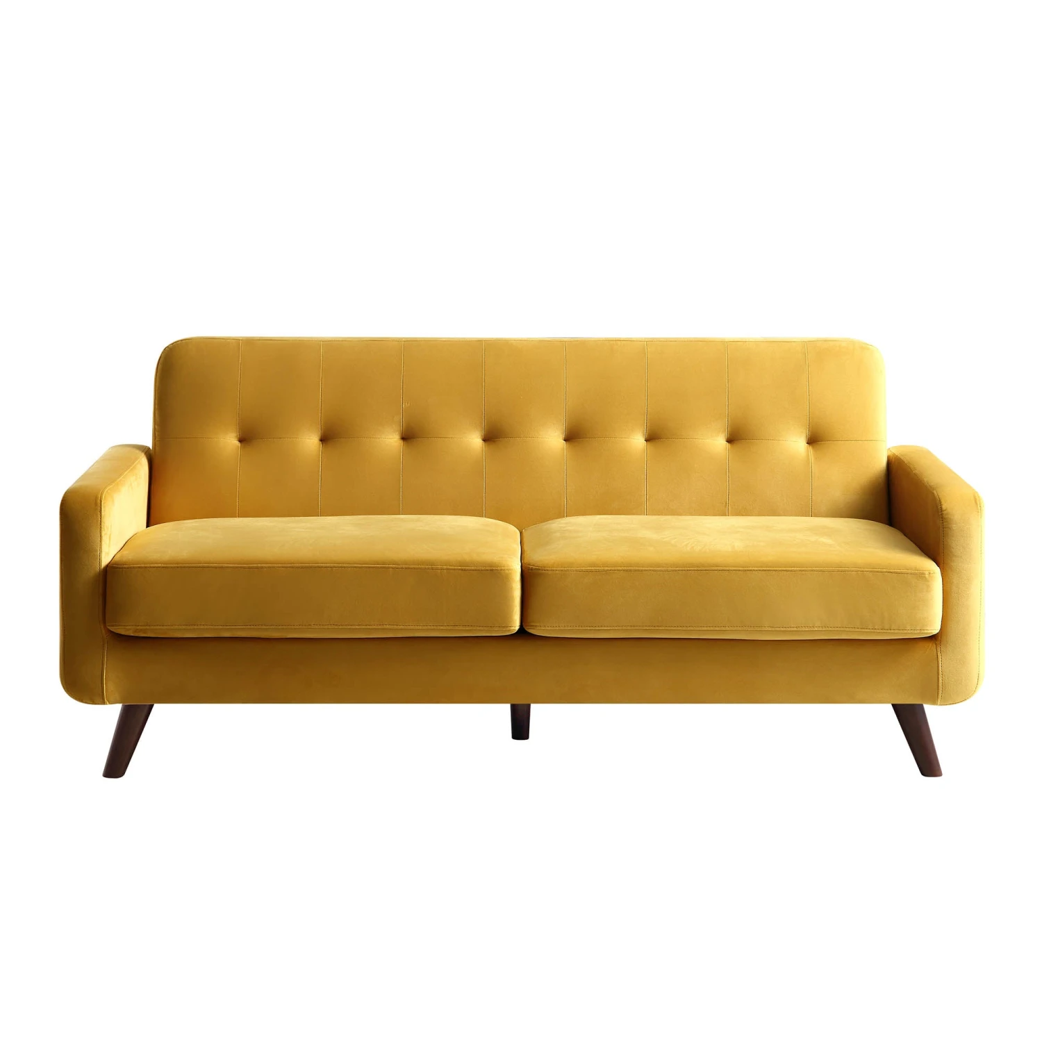 Clarence 3-Seater Sofa In Mustard Yellow Velvet 3 Clarence 3-Seater Sofa In Mustard Yellow Velvet - Image 3