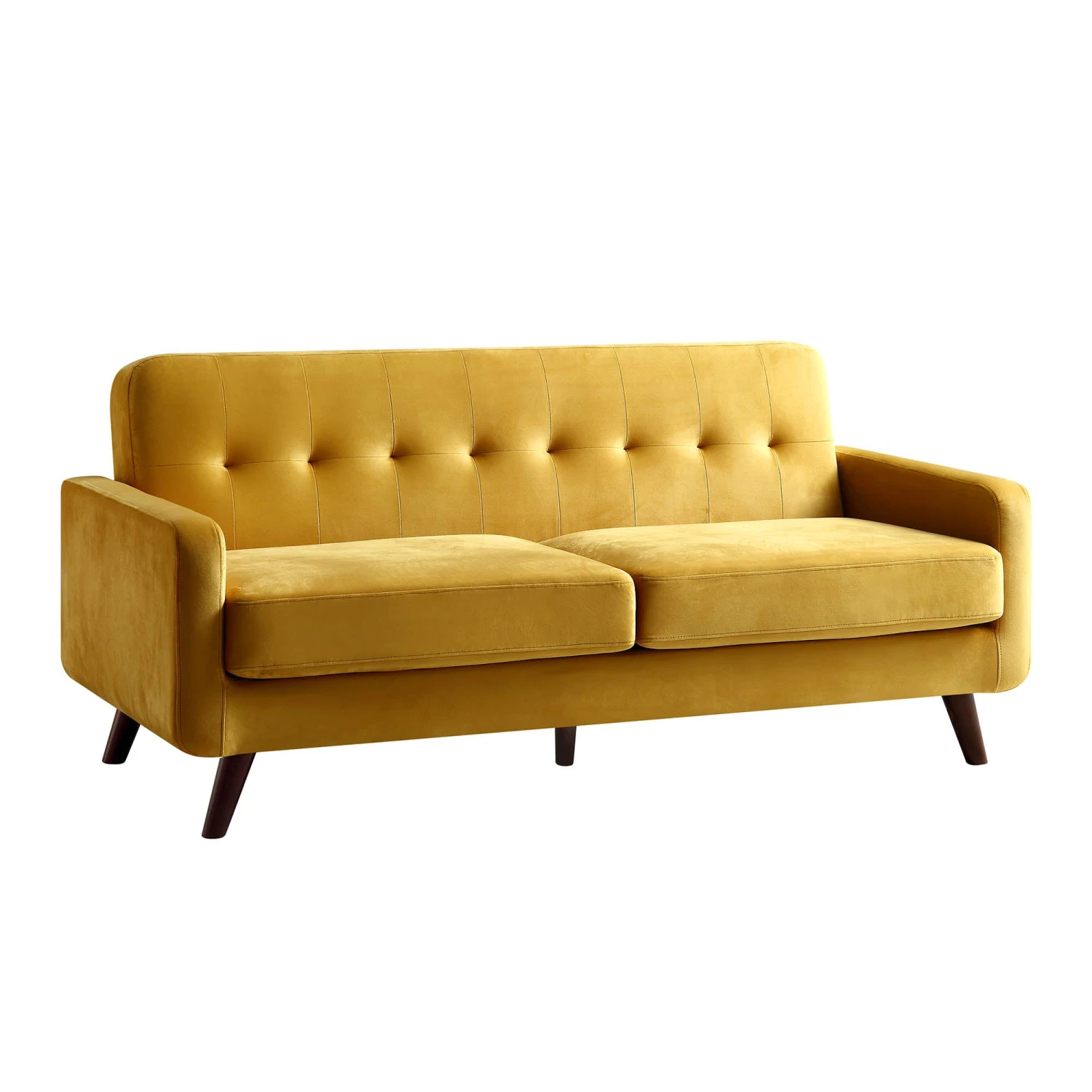 Clarence 3-Seater Sofa In Mustard Yellow Velvet 5 Clarence 3-Seater Sofa In Mustard Yellow Velvet - Image 5