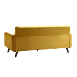 Clarence 3-Seater Sofa In Mustard Yellow Velvet 19 Clarence 3-Seater Sofa In Mustard Yellow Velvet -Best Furniture Shop LVSF 06 MUSTARDVEL 3ST WB5
