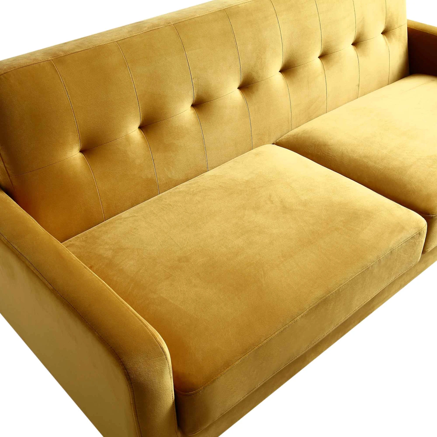 Clarence 3-Seater Sofa In Mustard Yellow Velvet 9 Clarence 3-Seater Sofa In Mustard Yellow Velvet - Image 9