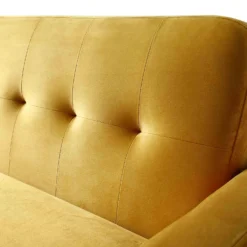 Clarence 3-Seater Sofa In Mustard Yellow Velvet 21 Clarence 3-Seater Sofa In Mustard Yellow Velvet -Best Furniture Shop LVSF 06 MUSTARDVEL 3ST detail2