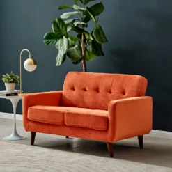 Clarence Sofa Range In Burnt Orange Velvet 21 Clarence Sofa Range In Burnt Orange Velvet -Best Furniture Shop LVSF 06 ORANGE 2ST main